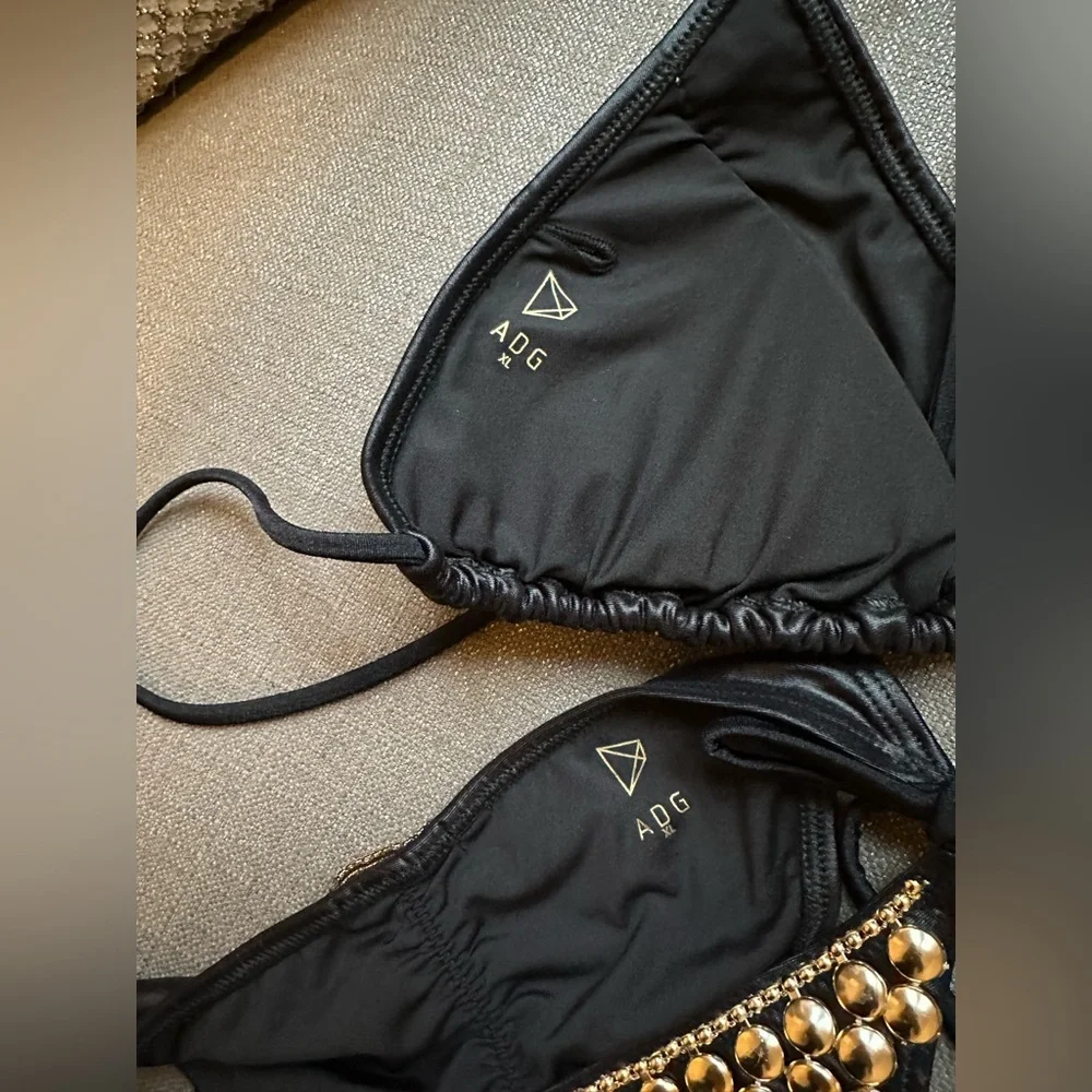 NEW ADG Luxe Swimwear 2pc String Bikini- Size Large - Picture 5 of 6